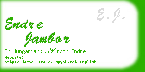 endre jambor business card